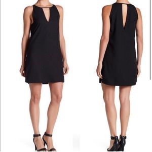 Parker Riviera Side Lace-up Cocktail Mini Dress, black, size XS